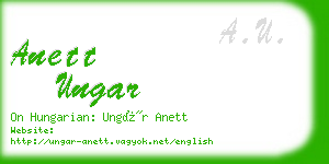 anett ungar business card